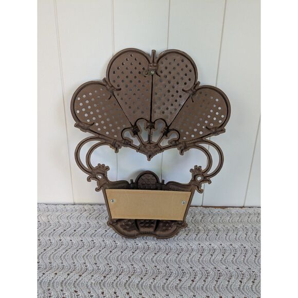 Vintage Burwood Faux Rattan Brown Wall Pocket - 2537 - Picture 3 of 8